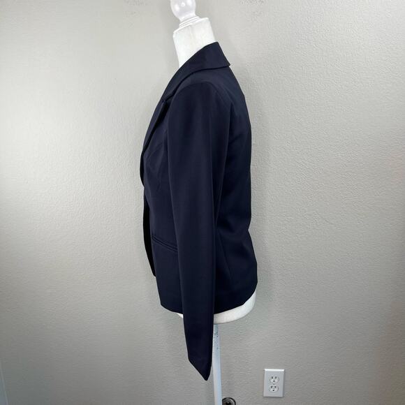 Magaschoni Navy Blue Single Breasted One Button Peak Lapel Blazer NWT Size 6 - Picture 8 of 13
